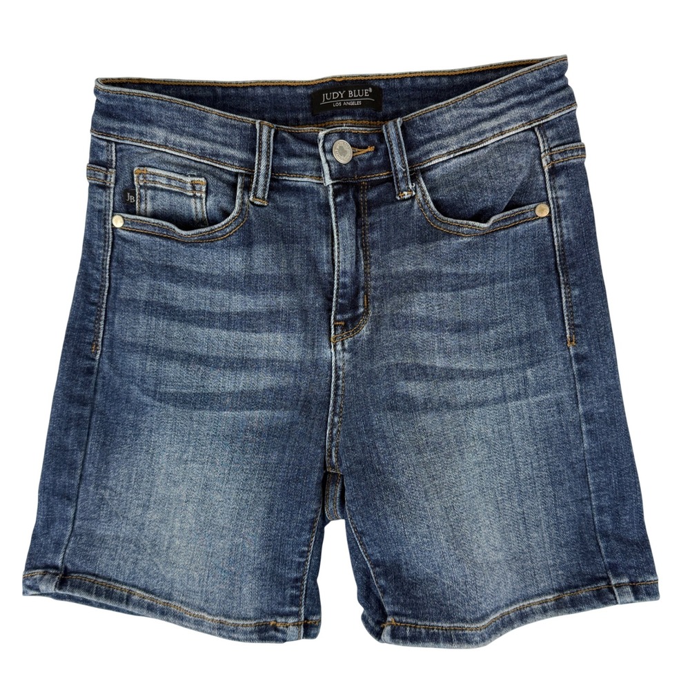 Judy Blue Denim‎ Shorts Women Size S Blue Dark Wash High Rise JB15222DK